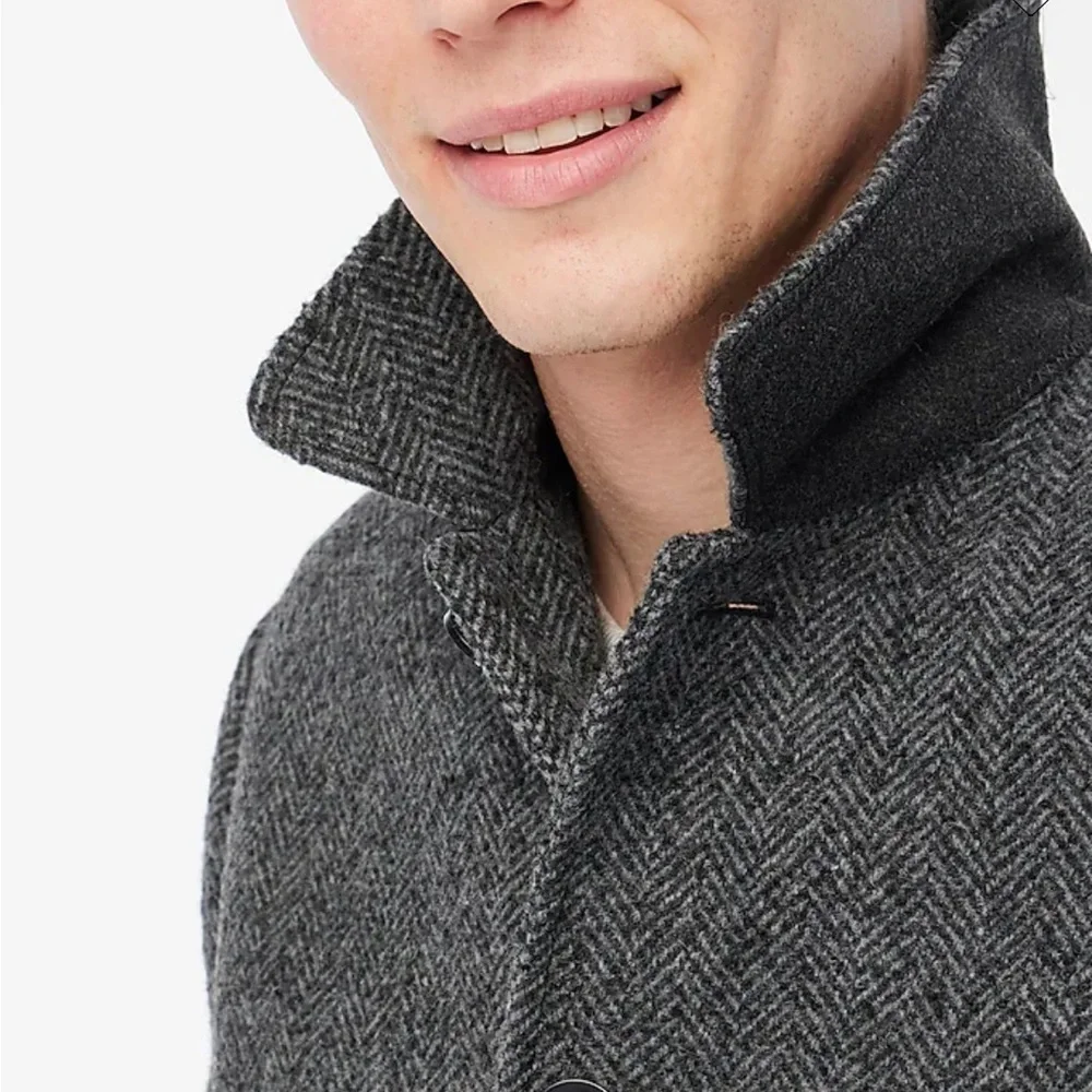 J crew Thompson car coat in herringbone